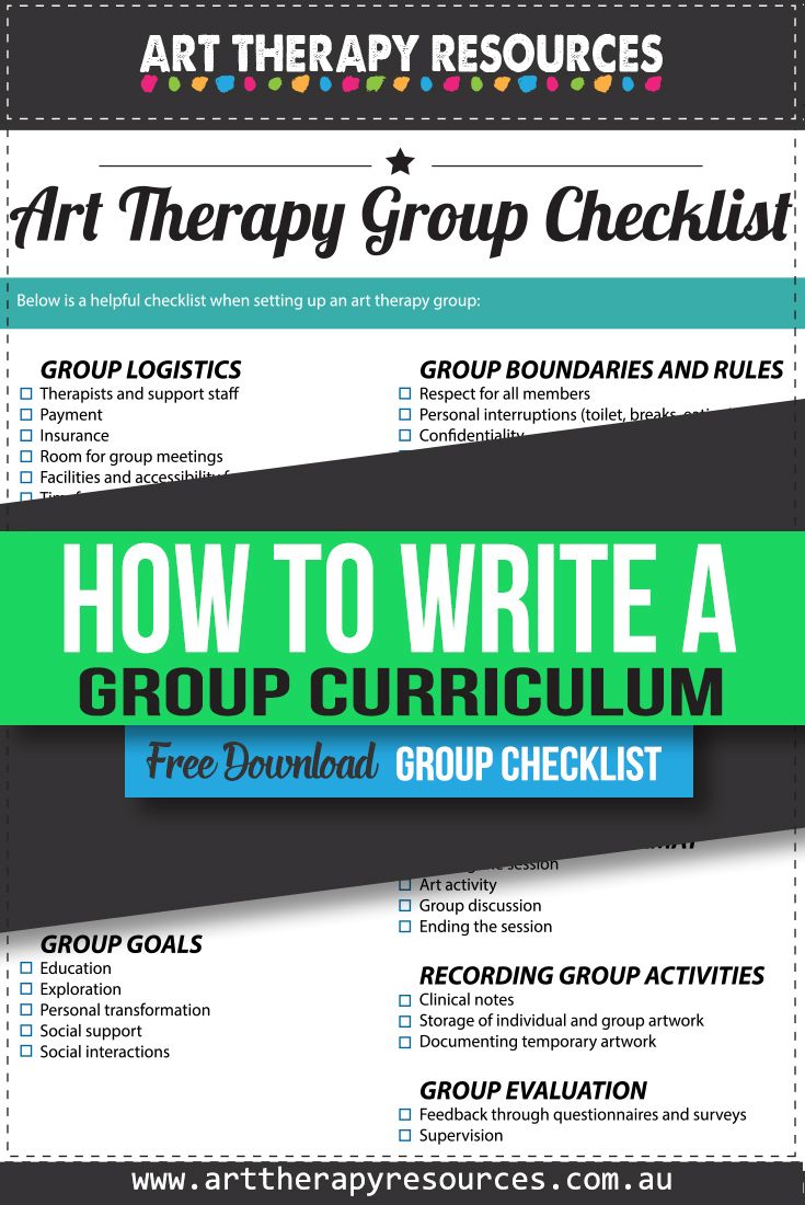 How to Write a Curriculum for an Art Therapy Group