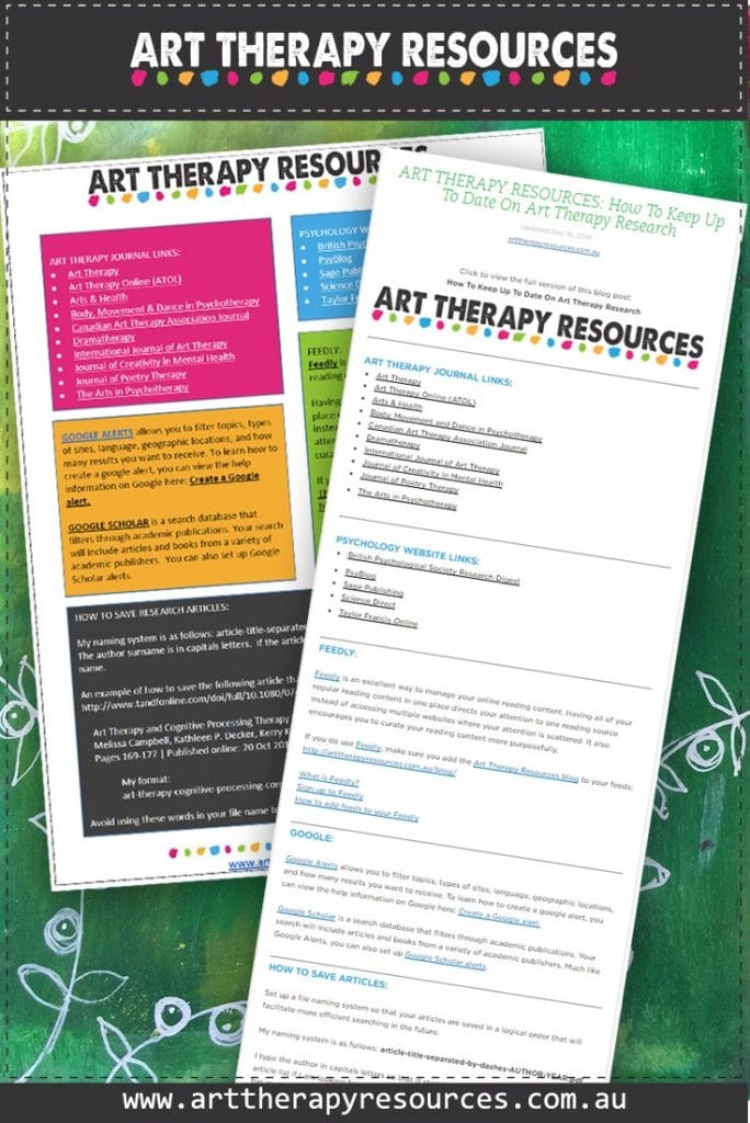 How To Keep Up To Date On Art Therapy Research