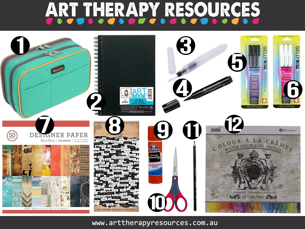 OEFY Art Therapy Kit: 20+ Expressive Art Therapy Activities, Anxiety Tools,  Coping Skills, Art Therapy Supplies, Therapist Tools for Mental Health