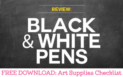 Black and White Pens for Your Art Therapy Supplies List