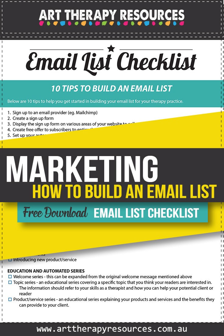Email List Checklist