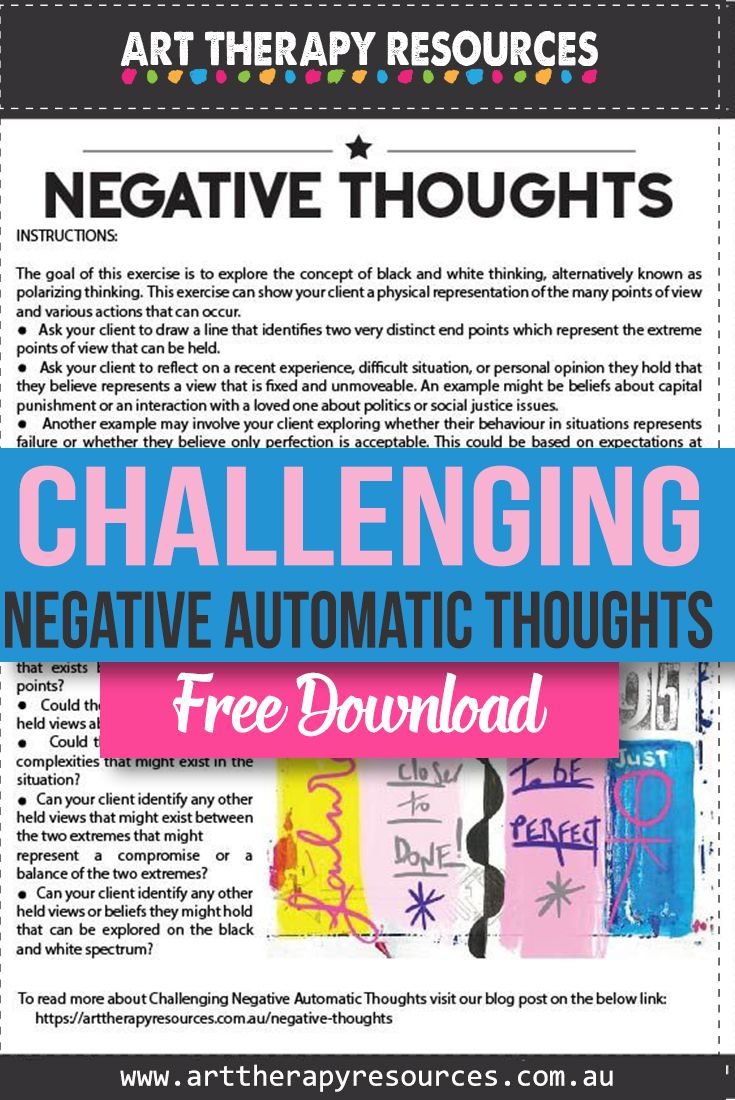 Challenging Negative Automatic Thoughts With Art Therapy