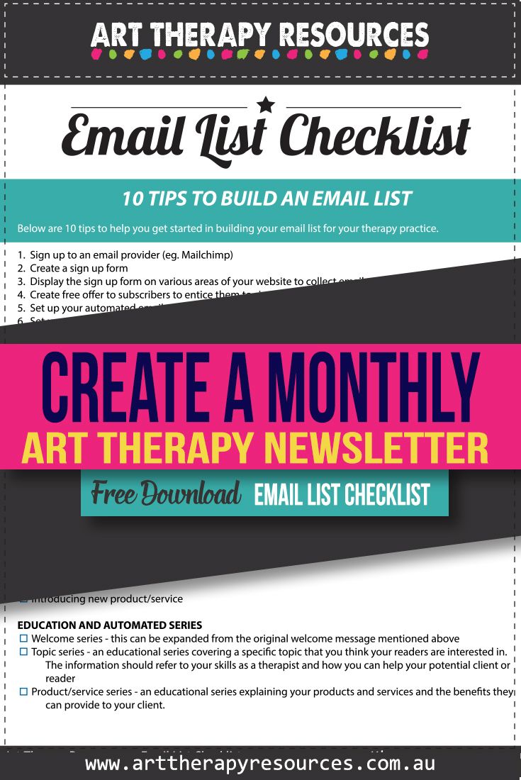 How to Create a Monthly Art Therapy Newsletter