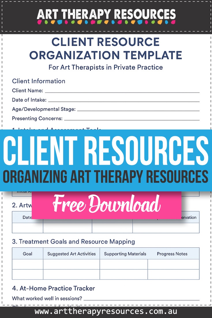 Organizing Client Resources in Art Therapy