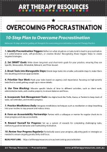 Strategies for Overcoming Procrastination in Your Art Therapy Practice