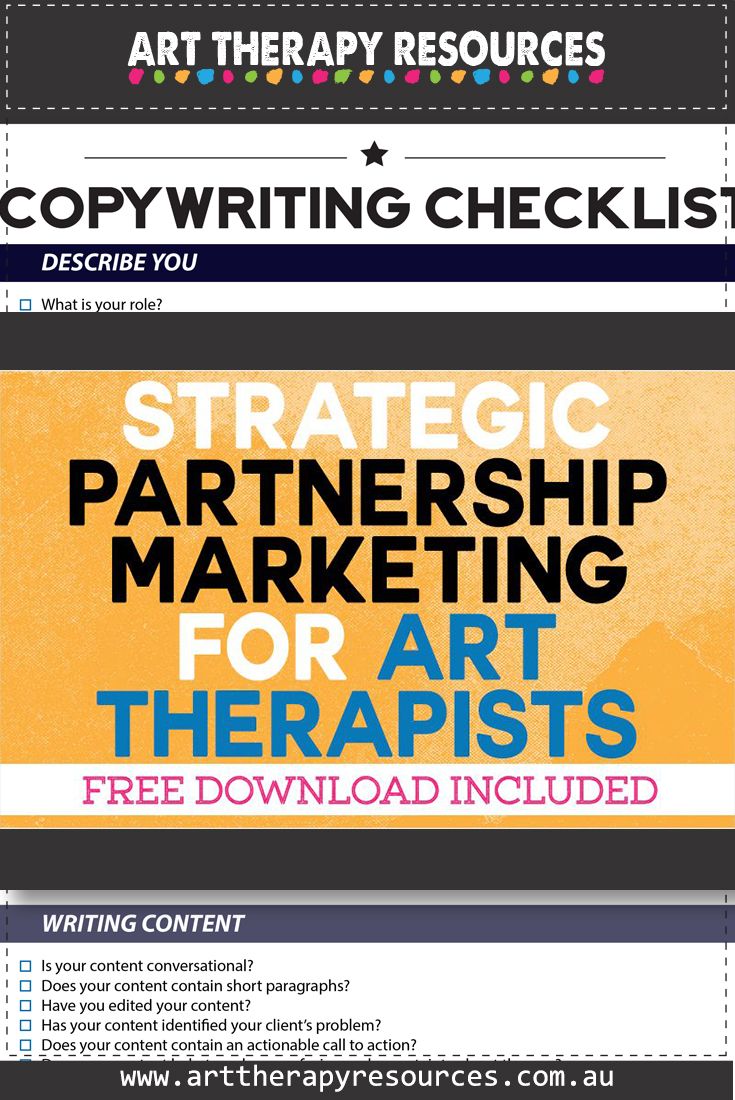 Strategic Partnership Marketing for Art Therapists<br />
