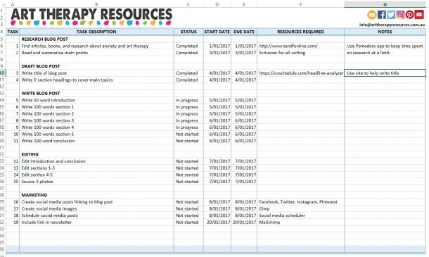 Planning Template for Your Art Therapy Practice (includes free download)