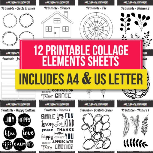 Printable Collage Elements Sheets 2