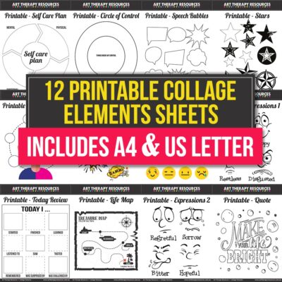 Printable Collage Elements Sheets 3