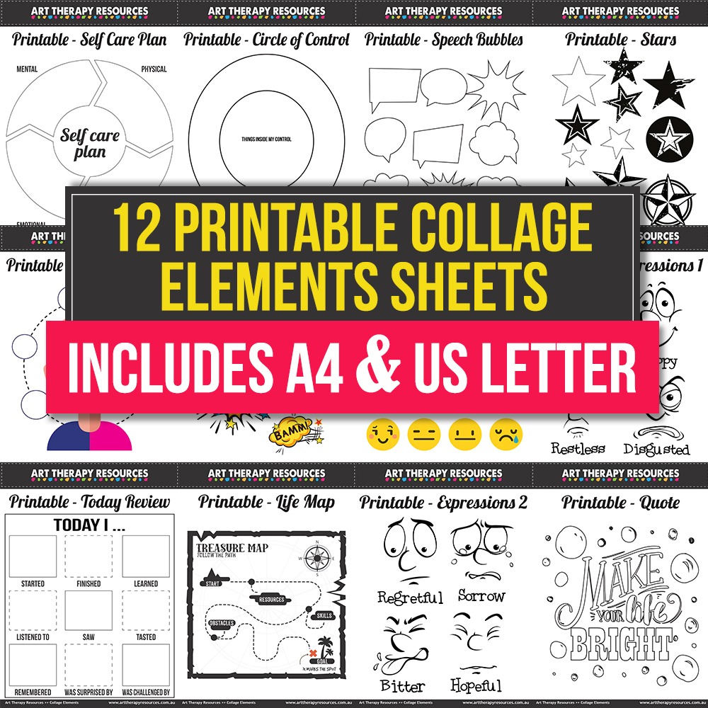 Printable Collage Elements Sheets 3