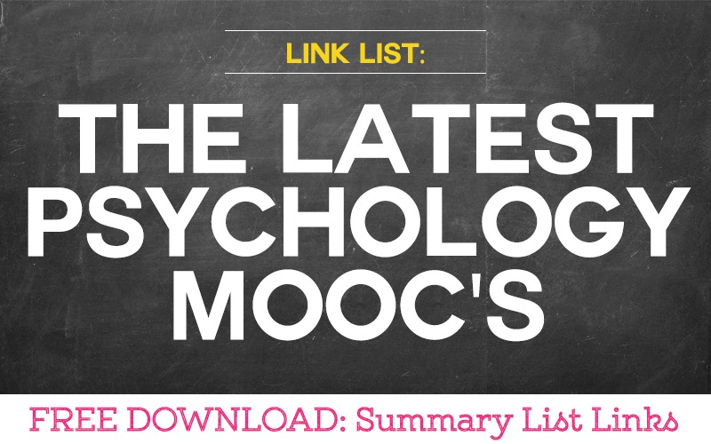 Link List: The Latest Psychology MOOCs