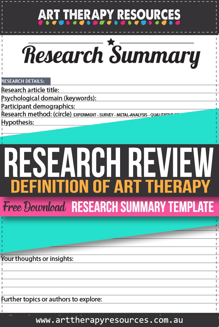 Research Review: Embracing a Full Spectrum Definition of Art Therapy