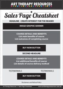 Ecourse Sales Page Cheatsheet