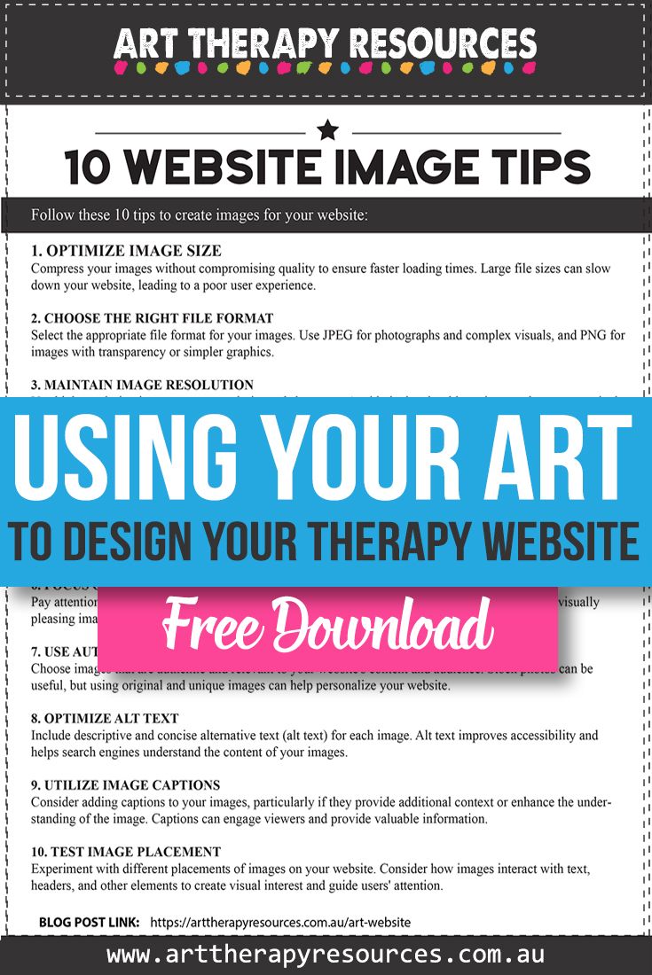 Using Your Art To Design Your Therapy Website