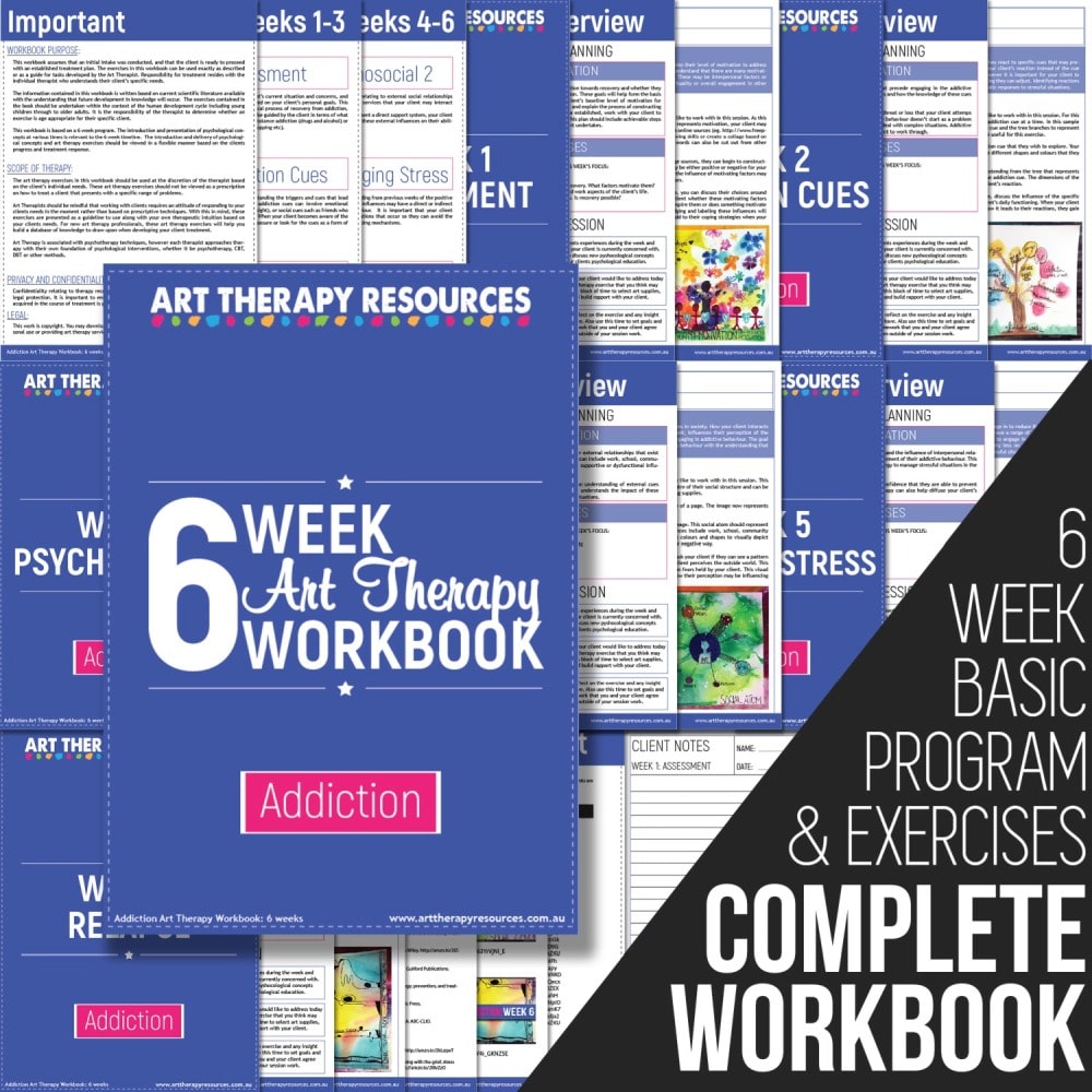 6 Week Art Therapy Addiction Workbook