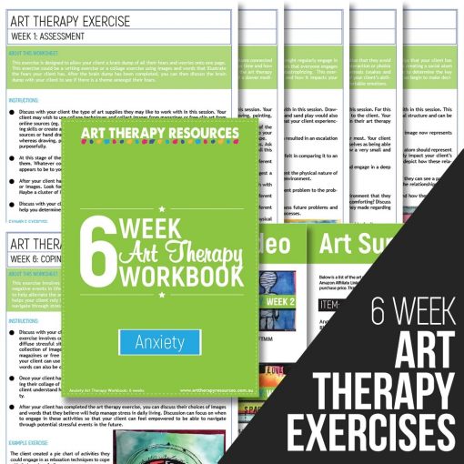 6 Week Art Therapy Anxiety Workbook